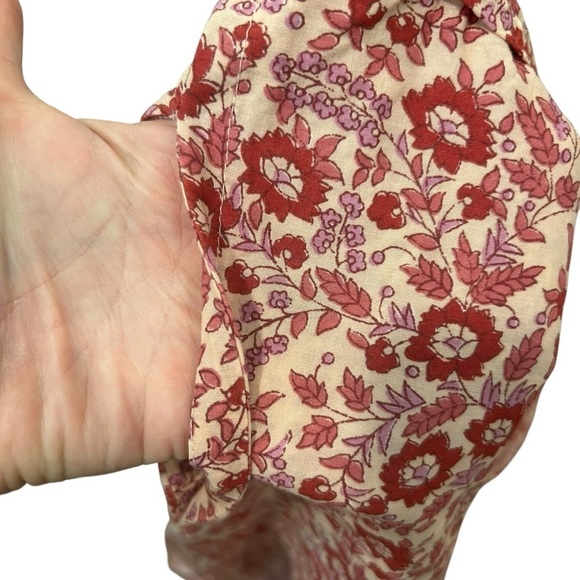 Faherty Adella Indian block print floral sleeveless jumpsuit size XS bohemian - Picture 8 of 14